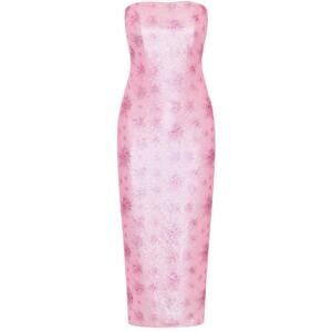 Loveshack Fancy Stacia Pink Sequin Dress Sz 4